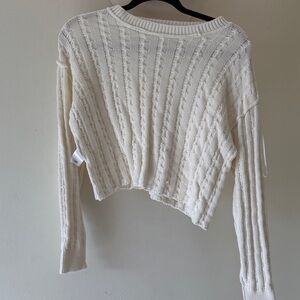 Lucky Brand Cream Cable Knit Sweater